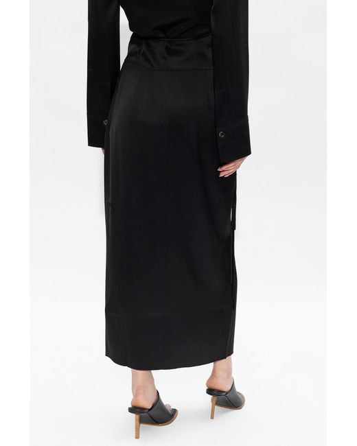 Nanushka Black Racha Slit-Detailed Skirt