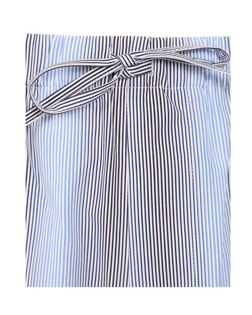 Dries Van Noten Blue Piperi Striped Drawstring Shorts for men