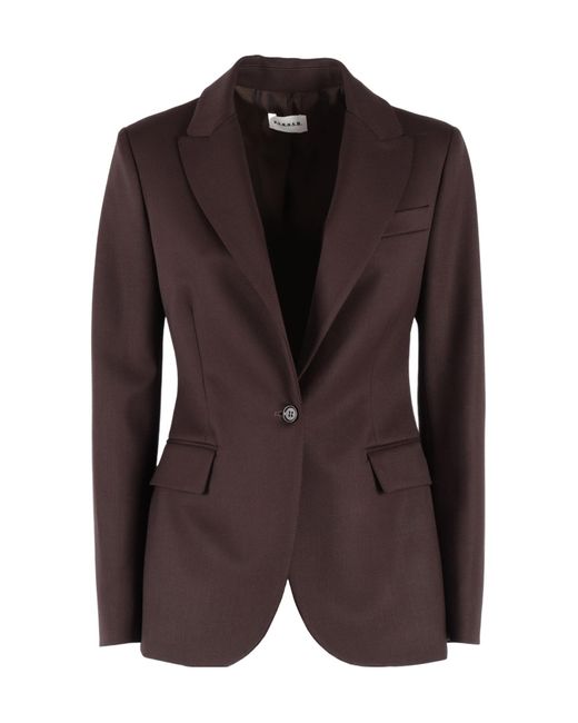 P.A.R.O.S.H. Brown Single Breasted Tailored Blazer