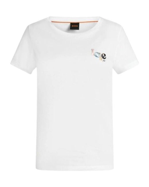 Boss White Short-Sleeved T-Shirt