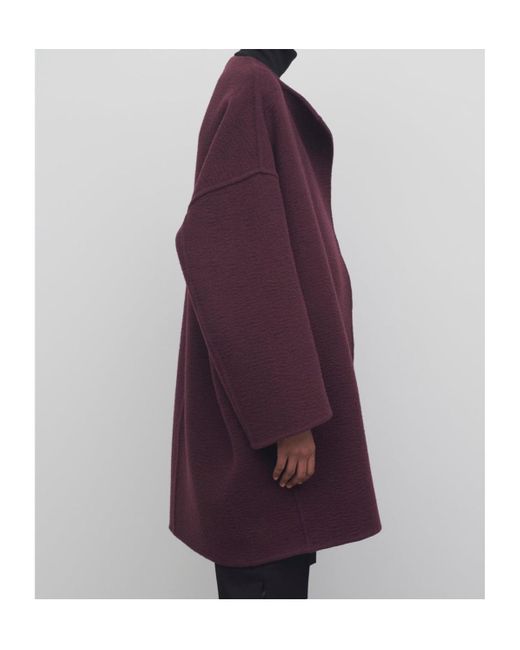 The Row Purple Long-Sleeved Coat
