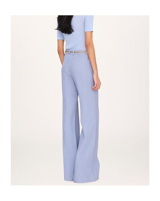 Chloé Blue Chloé High-Waisted Flared Pants