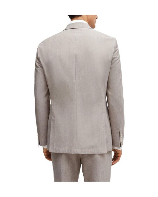 Boss Gray Single-Breasted Blazer for men
