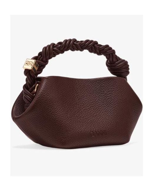 Ganni Brown Butterfly Logo Bou Bag