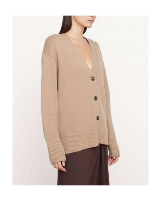 Vince Black Weekend V-Neck Ribbed Cardigan