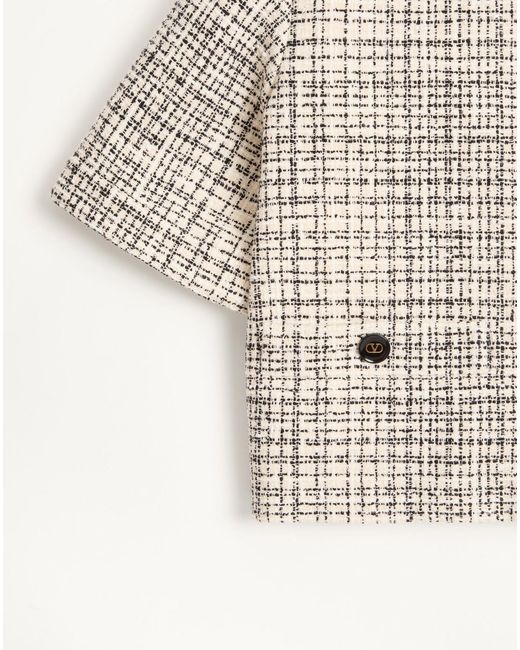 Valentino Natural Square Tweed Jacket