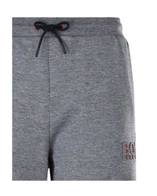 Boss Gray Logo Straight Shorts for men