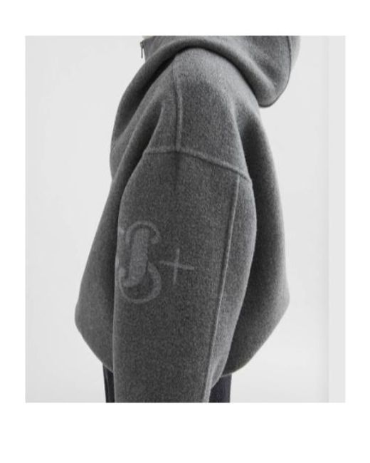 Jil Sander Gray Wool Felt-Finish Jacket for men