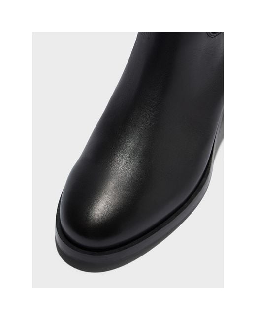 Aeyde Black Solid Color Knee High Boots
