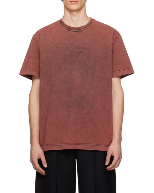 Alexander Wang Red Crewneck Short-Sleeved T-Shirt
