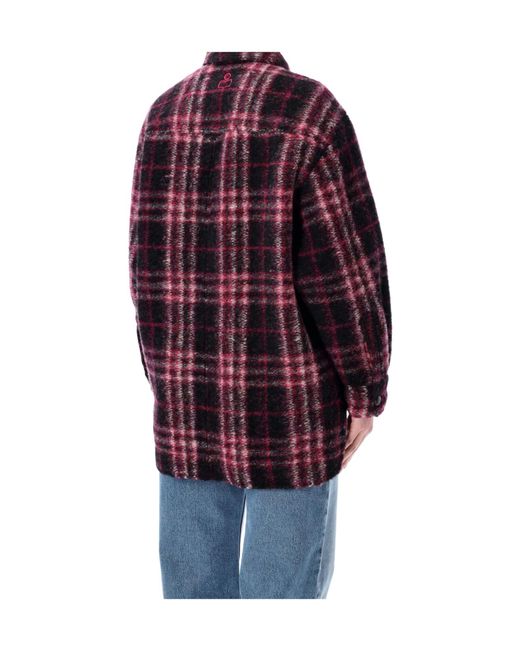 Isabel Marant Red Isabel Marant Étoile Harvely Check Shirt Jacket