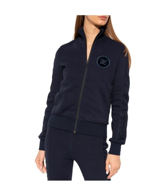 Fendi Blue Logo Patch Track Jacket