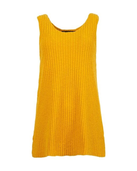 Proenza Schouler Yellow Sleeveless Bouclé Top