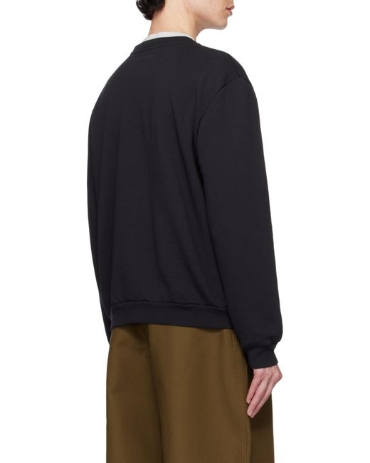 Acne Black Organic-Cotton Sweatshirt for men