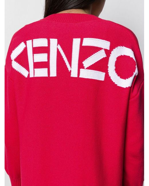 KENZO Red Logo Knitted Dress