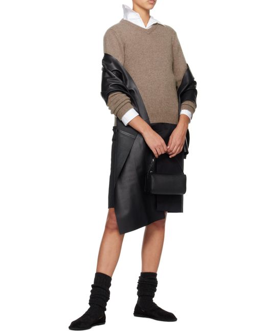 The Row Black Canal Slip On Loafers