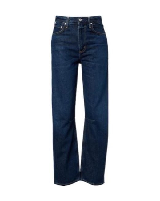 Citizens of Humanity Blue Miro Barrel-Leg Jeans