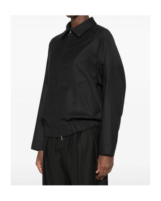 Barena Black Collared Zipup Bomber Jacket