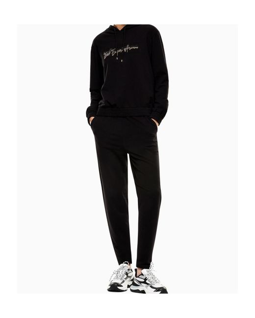 EA7 Black Long-Sleeved Sweatshirt Set
