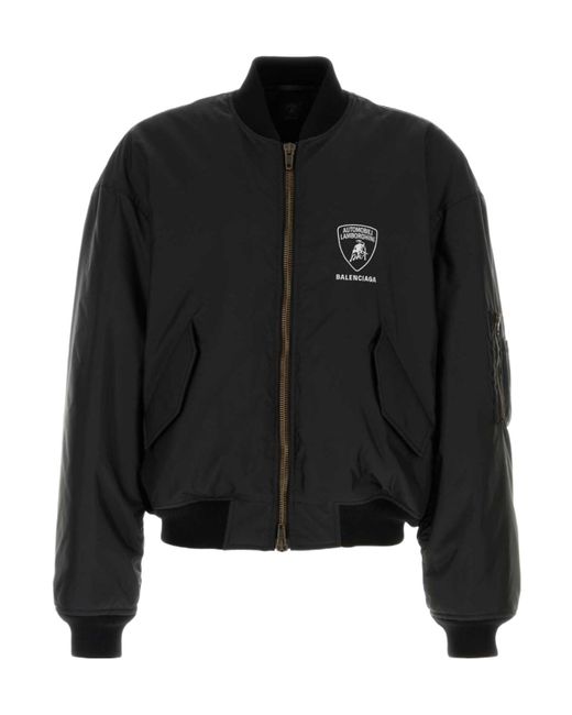 Balenciaga Black X Automobili Lamborghini Bomber Jacket for men