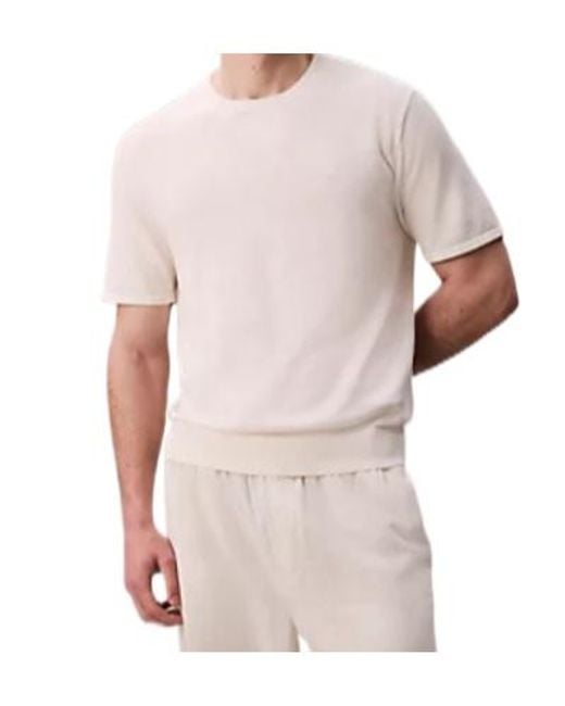 Calvin Klein White Fine Knit Short-Sleeve T-Shirt for men