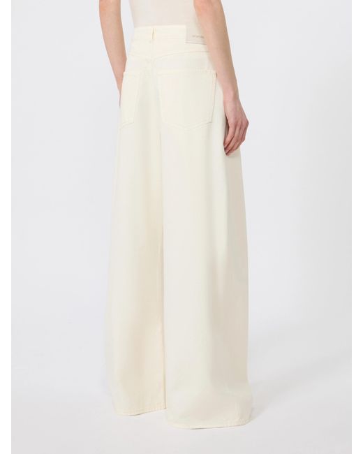 Sportmax White Siamese Wide Leg Jeans