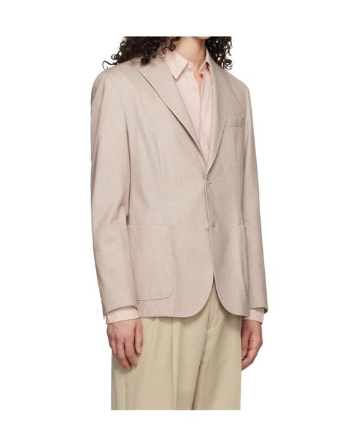Boss Natural Single-Breasted Suit Jacket for men
