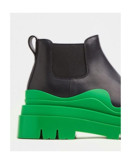 Bottega Veneta Green Tire Chelsea Ankle Boot for men
