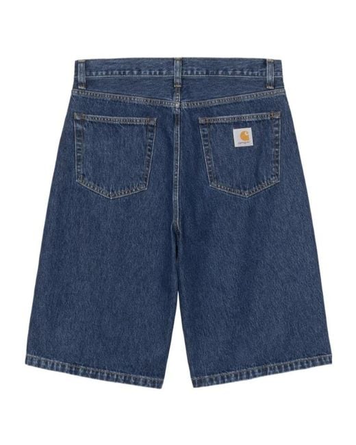 Carhartt Blue Landon Oversized Denim Shorts for men