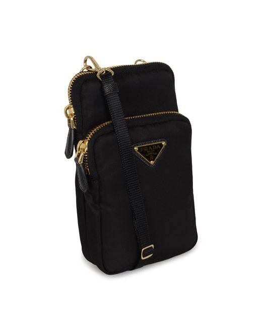 Prada Black Zippered Shoulder Bag