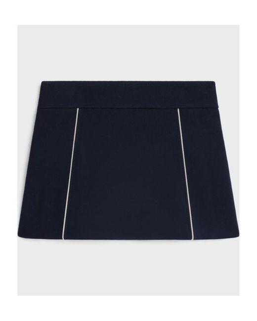 Céline Blue Trapeze Mini Skirt