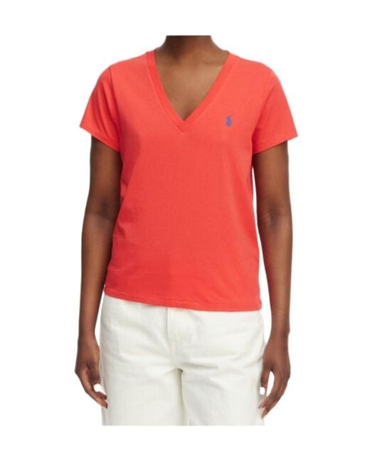 Polo Ralph Lauren Logo-Embroidered V-Neck T-Shirt