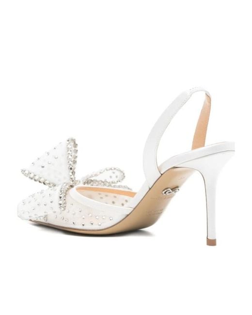 Mach & Mach White Pointed-Toe High-Heeled Sandals