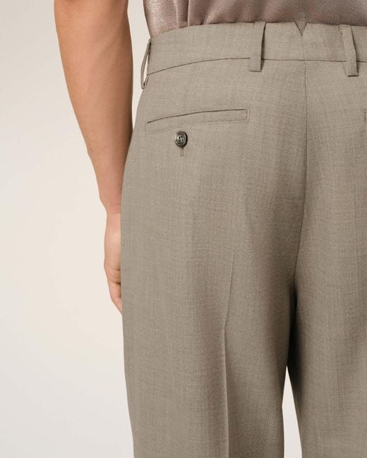 AMI Gray Ami Straight Tailored Trousers for men