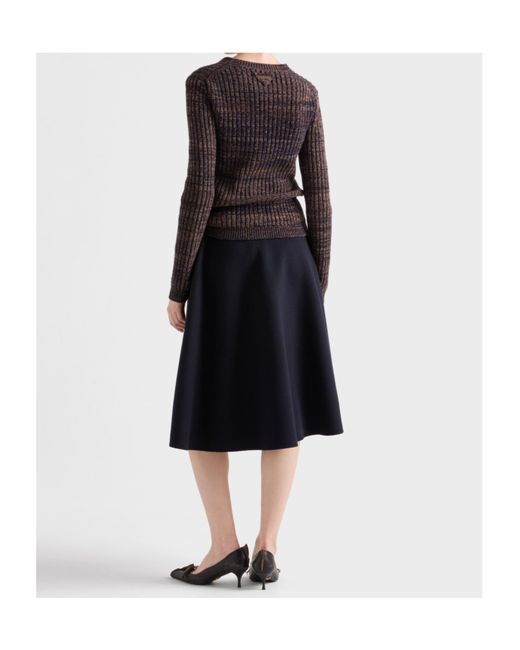 Prada Blue Flared Skirt