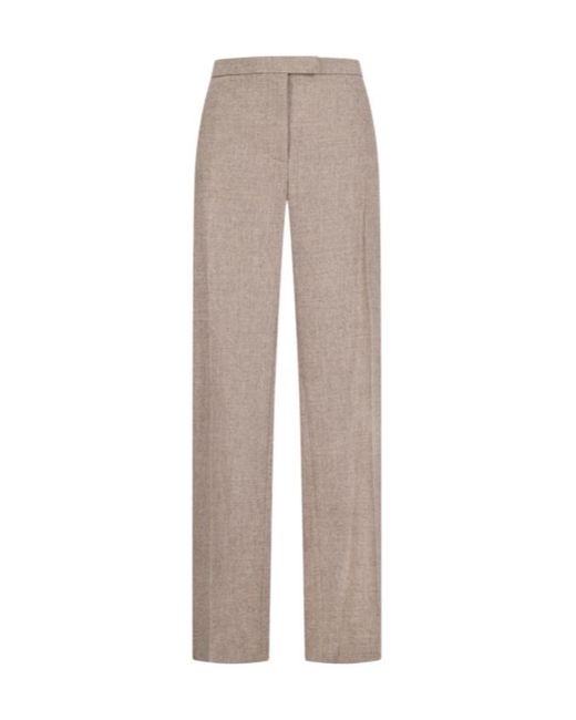 Khaite Gray Miles Concealed-Fastening Trousers