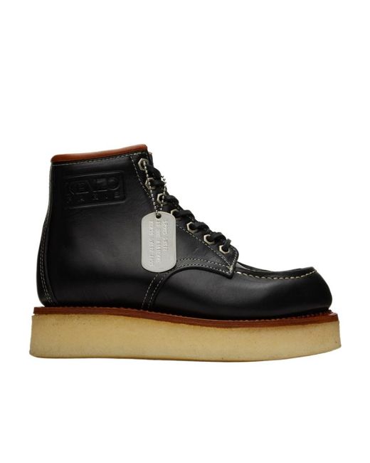 KENZO Black Yama Ankle Boots