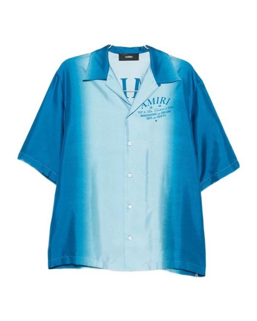 Amiri Blue Short-Sleeved Shirt for men