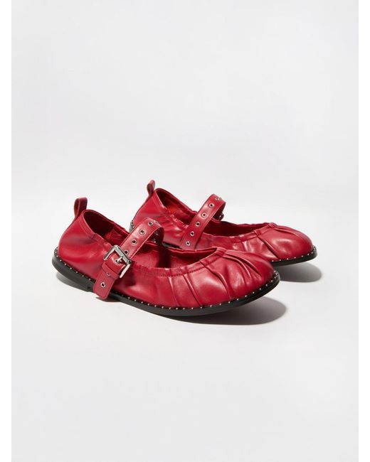 MAX&Co. Red Round Toe Ballet Shoes