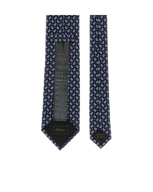 Brioni Blue Patterned Tie for men