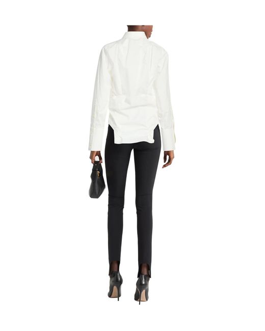 MM6 by Maison Margiela White Solid Colour Shirts