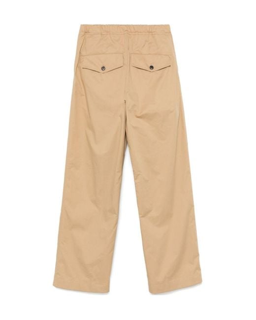 Dries Van Noten Natural Drawstring Wide-Leg Trousers for men