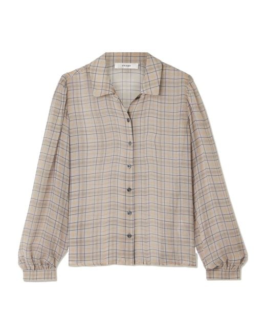 FRAME Gray Plaid Shirt