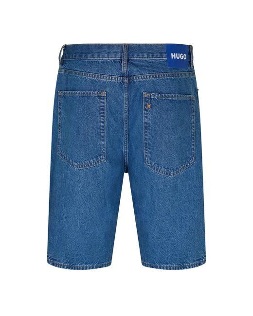 Boss Blue Five-Pocket Denim Shorts for men