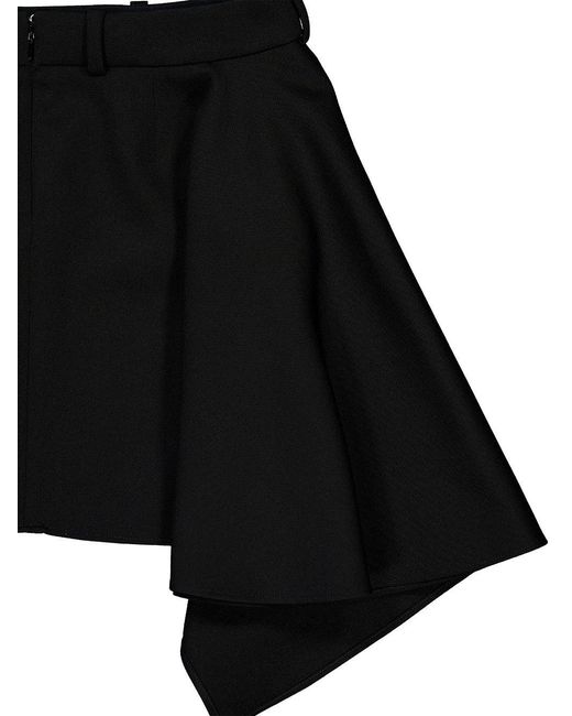 Givenchy Black Slashed Mini Skirt