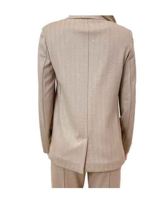 Max Mara Natural Long-Sleeved Suit Jacket