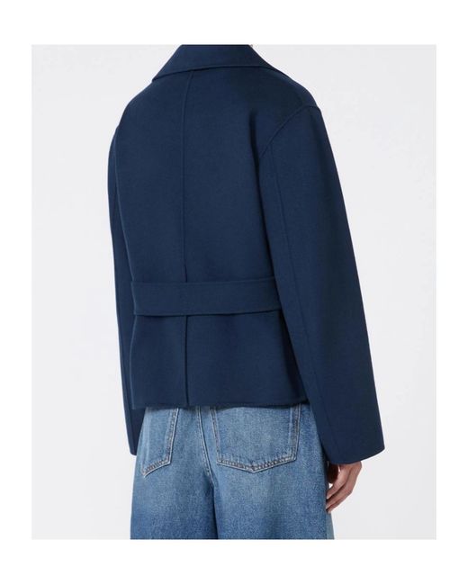 Weekend by Maxmara Blue Wkdpelota Button-Up Cropped Jacket