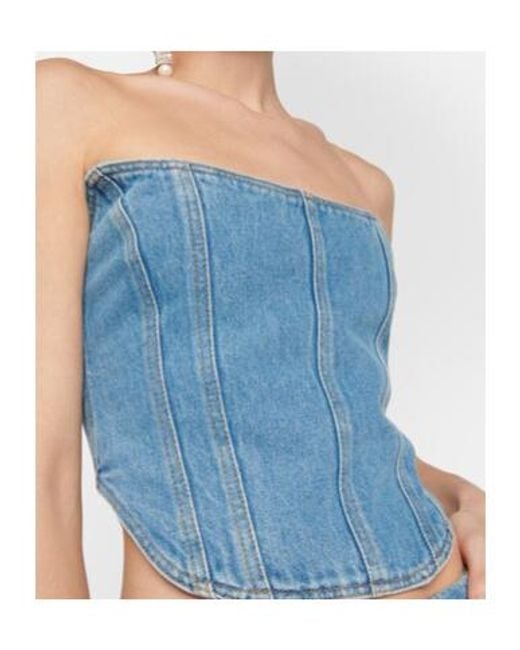 Magda Butrym Blue Denim Bustier