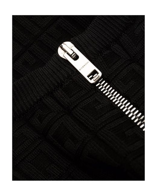 Givenchy Black 4G Jacquard Long-Sleeved Dress