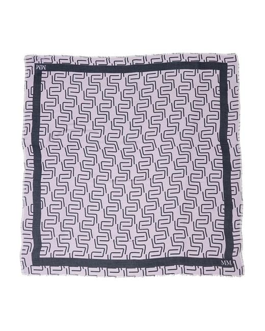 Max Mara Purple Patterned Scarf